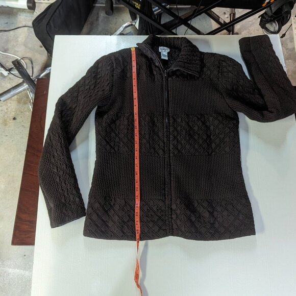 Chico's *Size 1 (See information below) Cocoa Brown Jacket - Picture 8 of 16